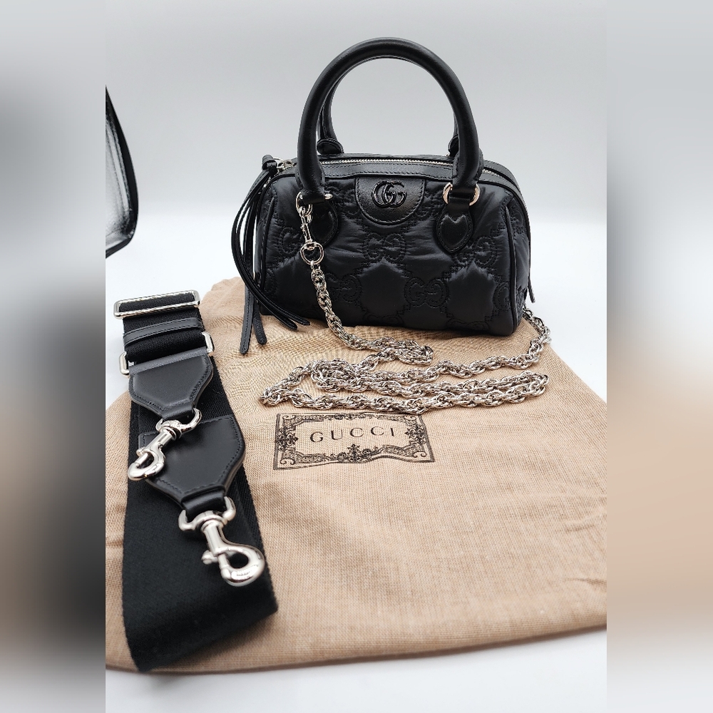 Gucci Small GG Matelasse Nylon Boston Bag NWOT